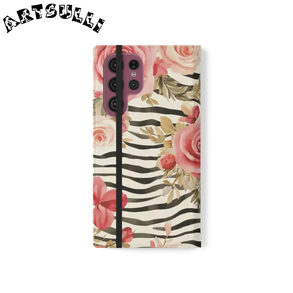 JAKKOUTTHEBXX Pink Floral Zebra Print Flip Case 2025
