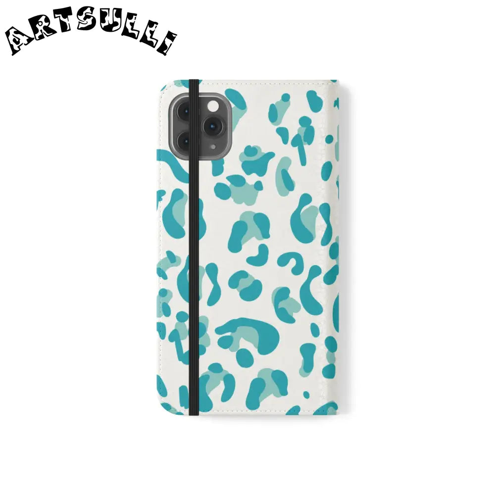 JAKKOUTTHEBXX Teal Leopard Print Flip Cases 2025