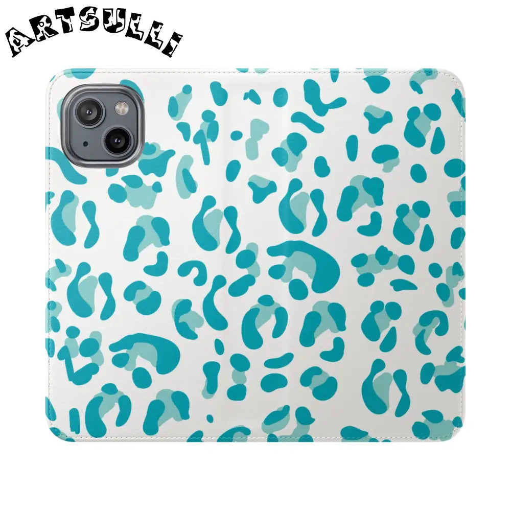 JAKKOUTTHEBXX Teal Leopard Print Flip Cases 2025