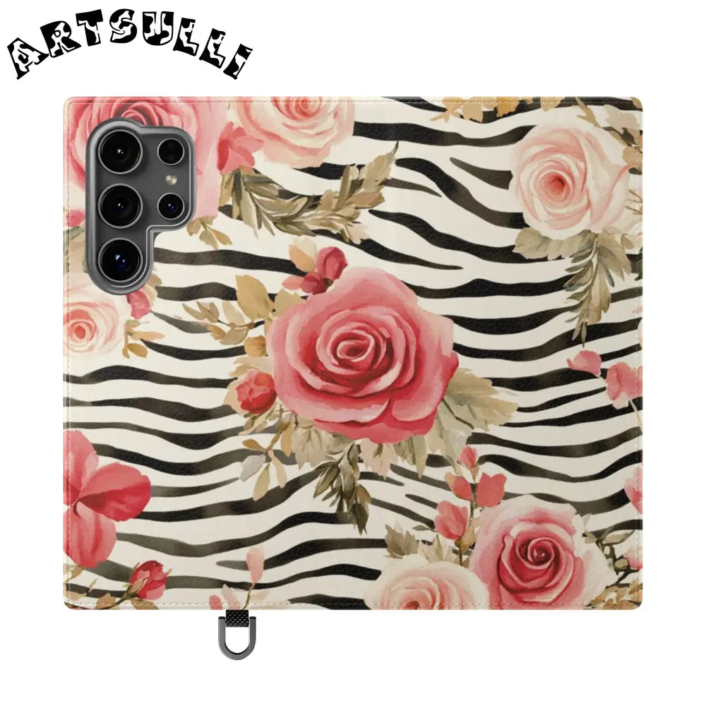 JAKKOUTTHEBXX Pink Floral Zebra Print Flip Case 2025