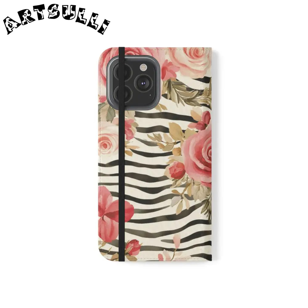 JAKKOUTTHEBXX Pink Floral Zebra Print Flip Case 2025