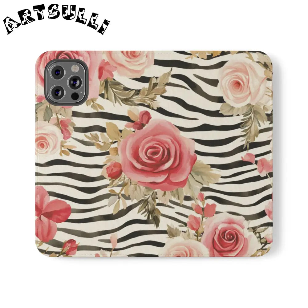 JAKKOUTTHEBXX Pink Floral Zebra Print Flip Case 2025