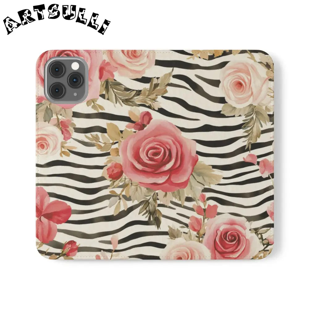 JAKKOUTTHEBXX Pink Floral Zebra Print Flip Case 2025