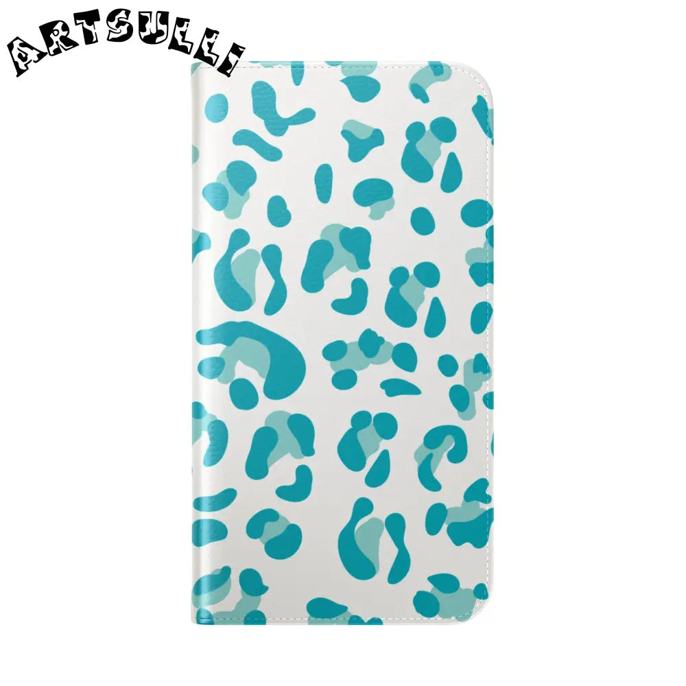 JAKKOUTTHEBXX Teal Leopard Print Flip Cases 2025