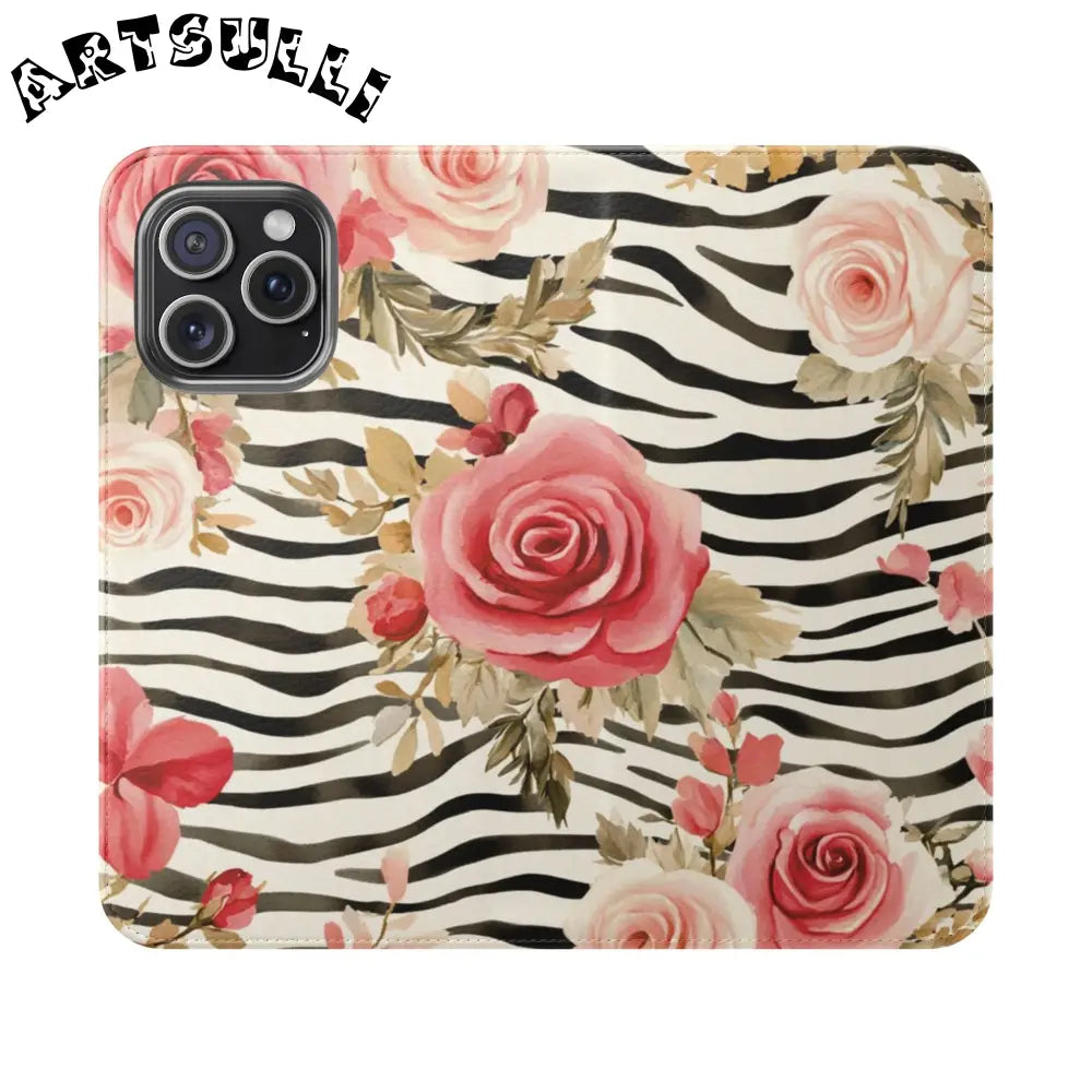 JAKKOUTTHEBXX Pink Floral Zebra Print Flip Case 2025
