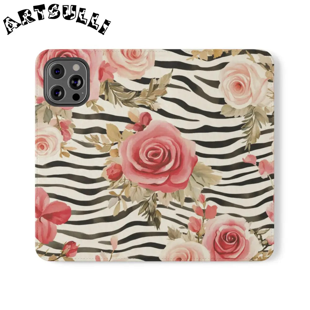 JAKKOUTTHEBXX Pink Floral Zebra Print Flip Case 2025