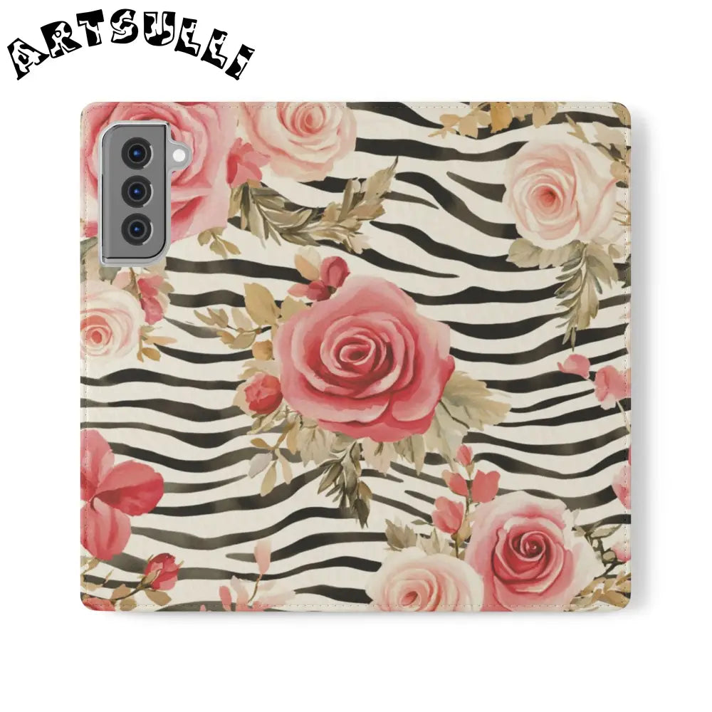 JAKKOUTTHEBXX Pink Floral Zebra Print Flip Case 2025