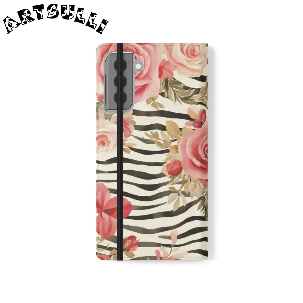 JAKKOUTTHEBXX Pink Floral Zebra Print Flip Case 2025