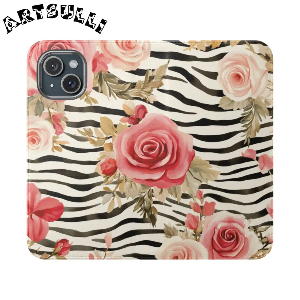 JAKKOUTTHEBXX Pink Floral Zebra Print Flip Case 2025