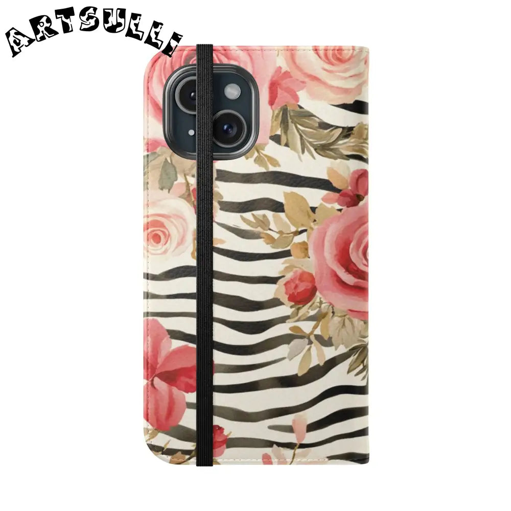 JAKKOUTTHEBXX Pink Floral Zebra Print Flip Case 2025
