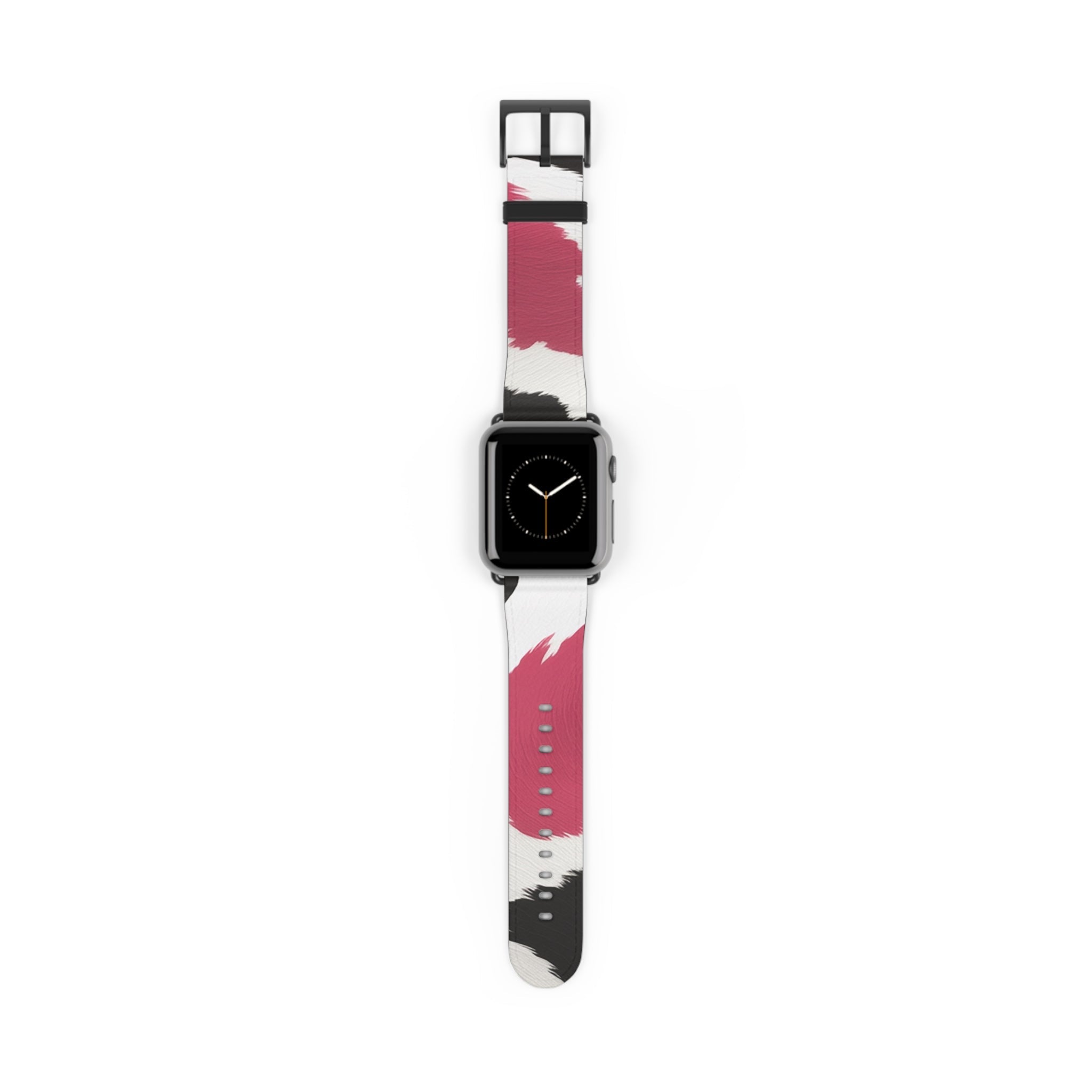 Flirty Abstract Faux Leather Apple Watch Band, Artsulli - Art is Long, Life is Short, Accessories, Size, 38 - 41 mm, Color, Black Matte, , , 23335030275867227636