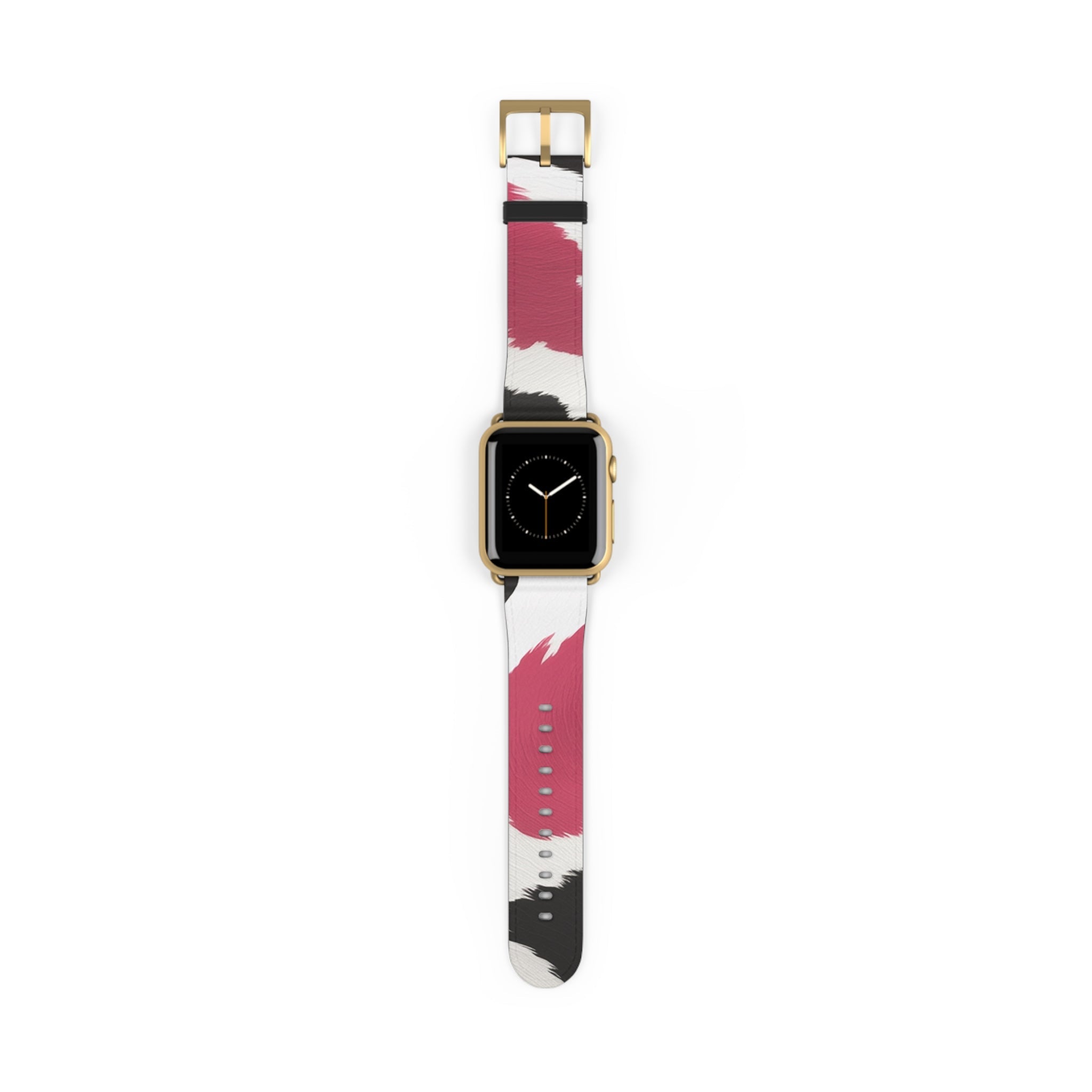 Flirty Abstract Faux Leather Apple Watch Band, Artsulli - Art is Long, Life is Short, Accessories, Size, 38 - 41 mm, Color, Gold Matte, , , 24532704717447684209
