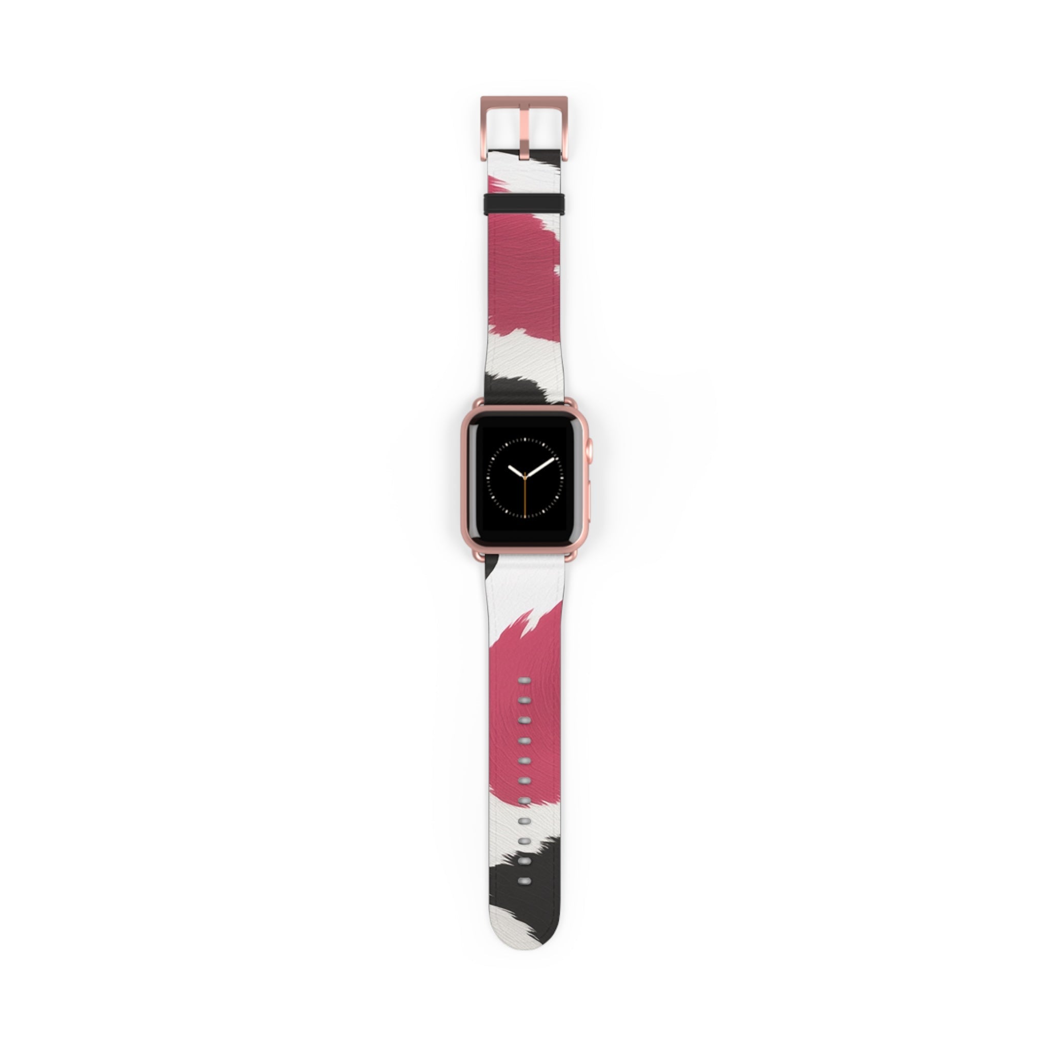 Flirty Abstract Faux Leather Apple Watch Band, Artsulli - Art is Long, Life is Short, Accessories, Size, 38 - 41 mm, Color, Rose Gold Matte, , , 61714837692679452730