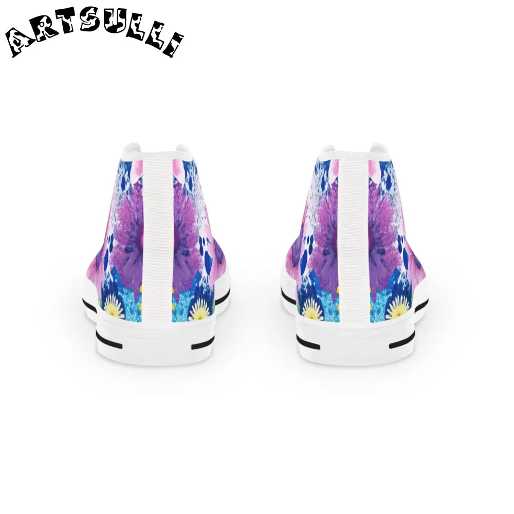 JAKKOUTTHEBXX Floral Abstract Breathable Polyester Canvas High Tops 2025