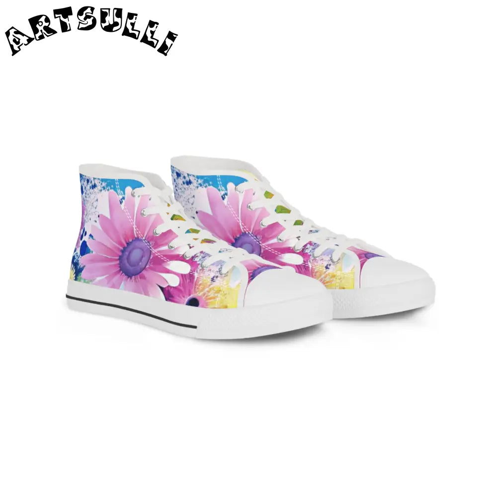 JAKKOUTTHEBXX Floral Abstract Breathable Polyester Canvas High Tops 2025