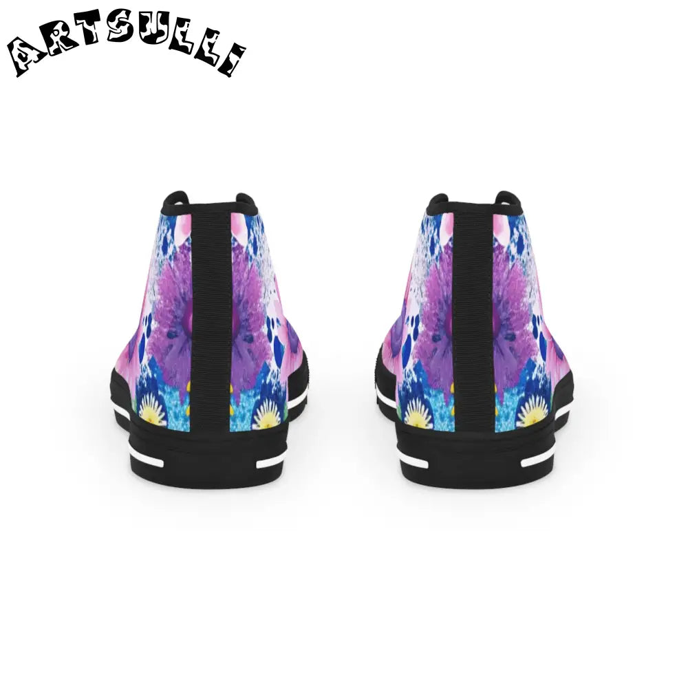 JAKKOUTTHEBXX Floral Abstract Breathable Polyester Canvas High Tops 2025