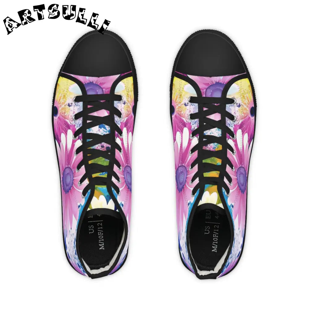 JAKKOUTTHEBXX Floral Abstract Breathable Polyester Canvas High Tops 2025