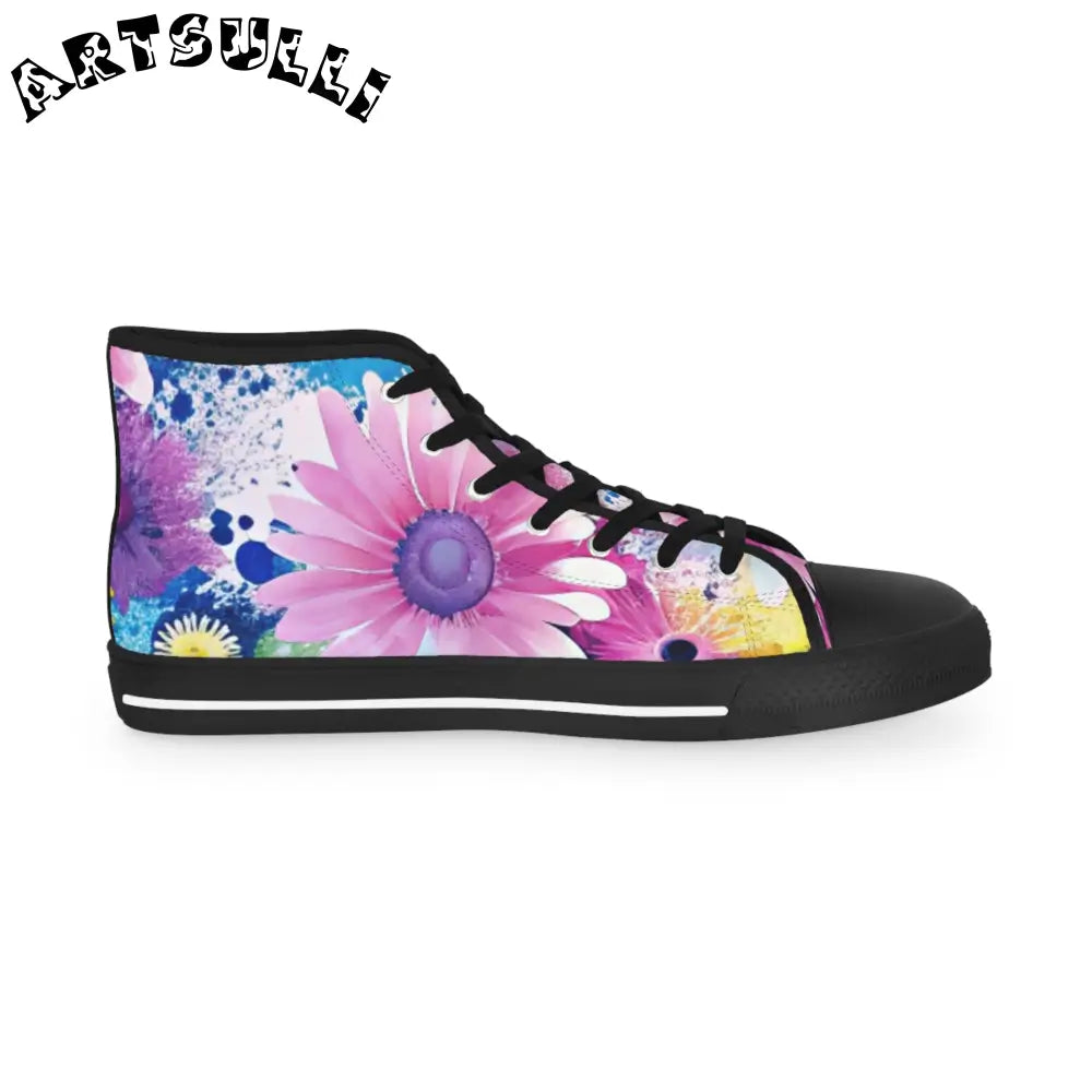 JAKKOUTTHEBXX Floral Abstract Breathable Polyester Canvas High Tops 2025