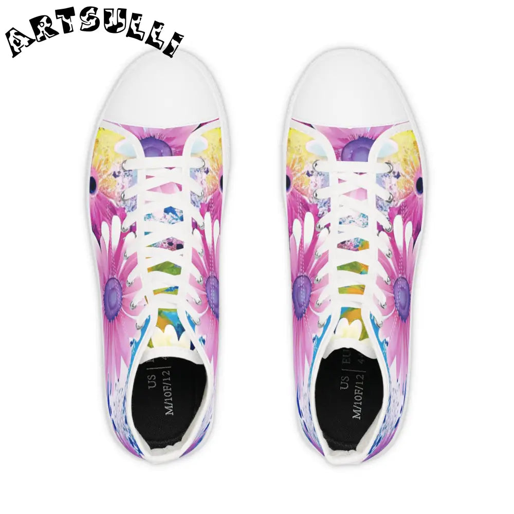 JAKKOUTTHEBXX Floral Abstract Breathable Polyester Canvas High Tops 2025