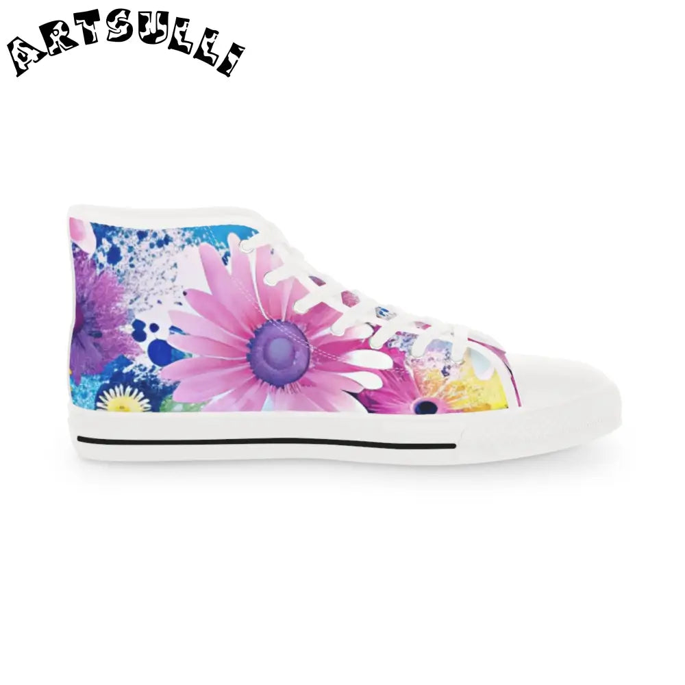 JAKKOUTTHEBXX Floral Abstract Breathable Polyester Canvas High Tops 2025