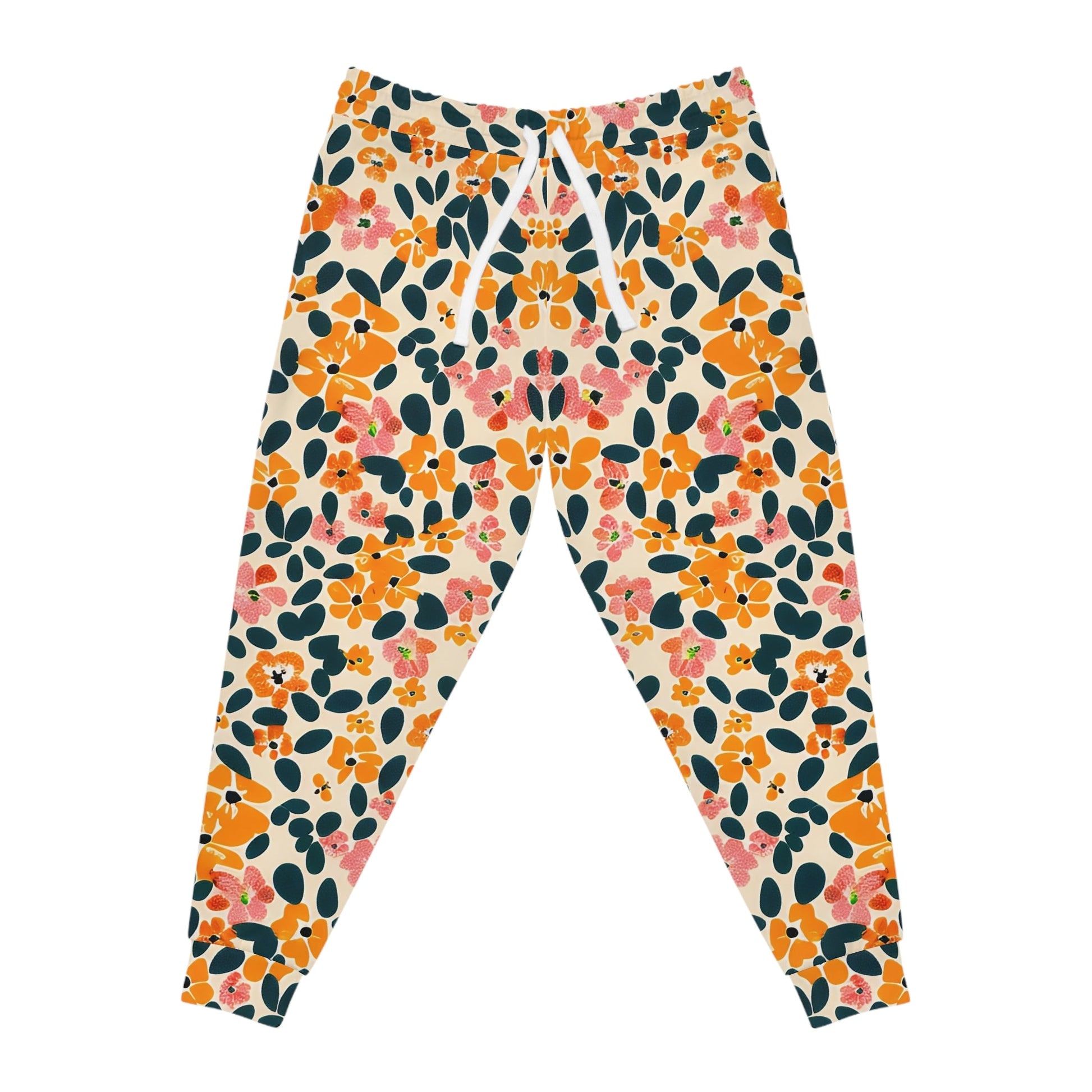 Floral All Over Print Joggers, Artsulli - Art is Long, Life is Short, All Over Prints, Size, S, Color, Seam thread color automatically matched to design, , , 14907960174129555780