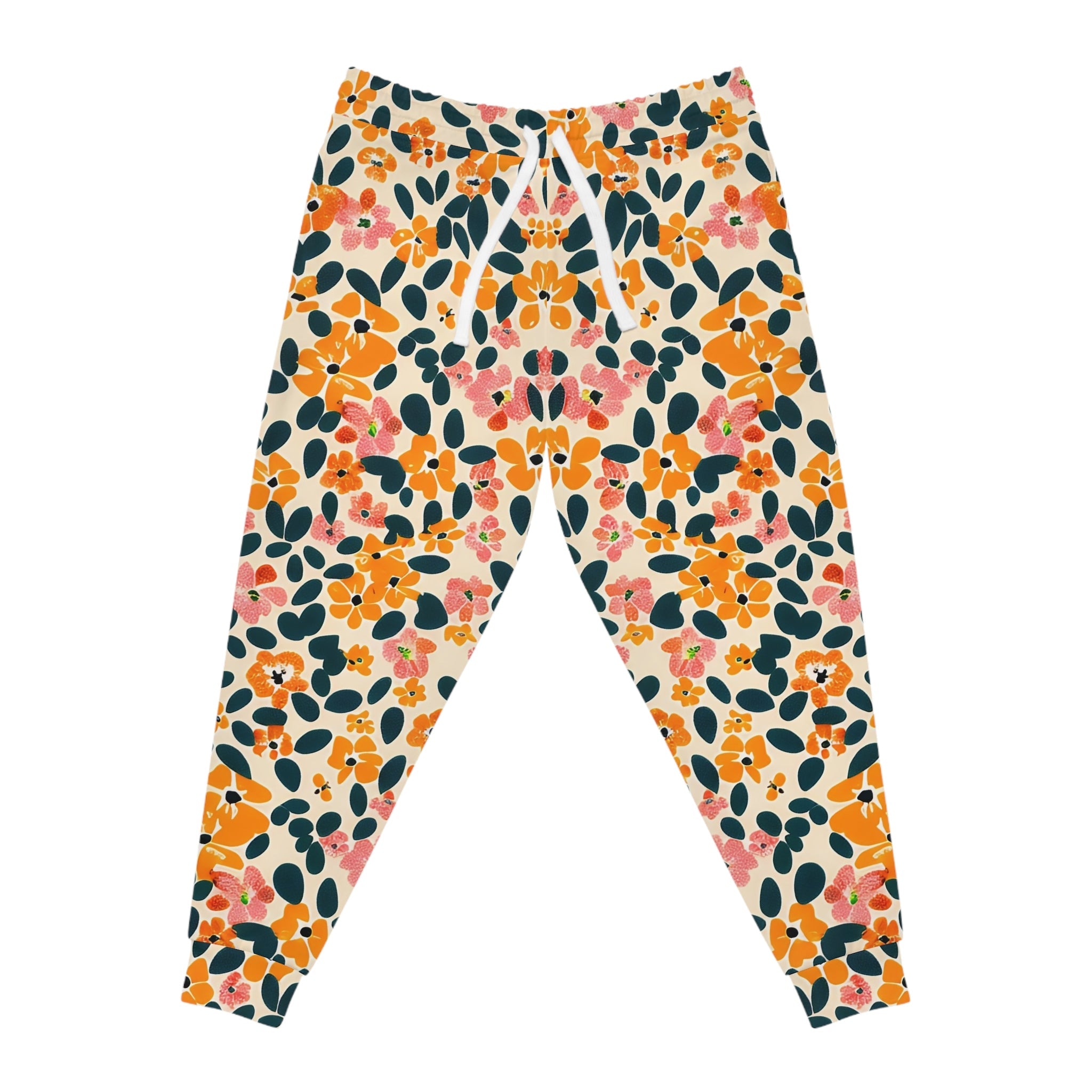 Floral All Over Print Joggers, Artsulli - Art is Long, Life is Short, All Over Prints, Size, S, Color, Seam thread color automatically matched to design, , , 14907960174129555780
