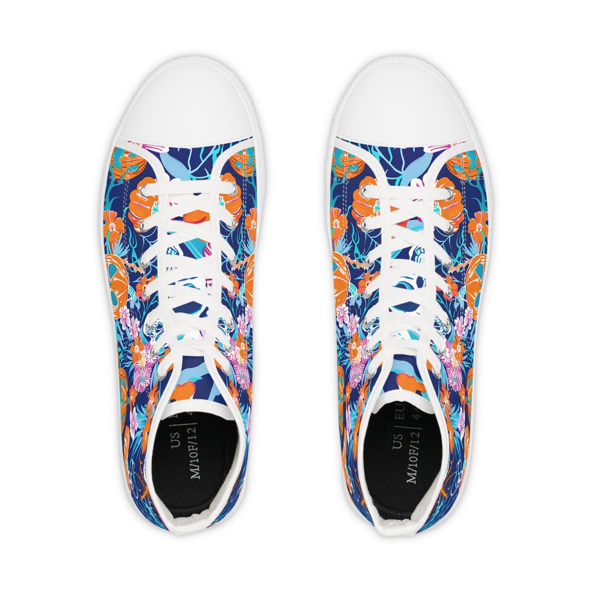 Printify Floral and Pumpkin High-Top Canvas Sneakers 2025