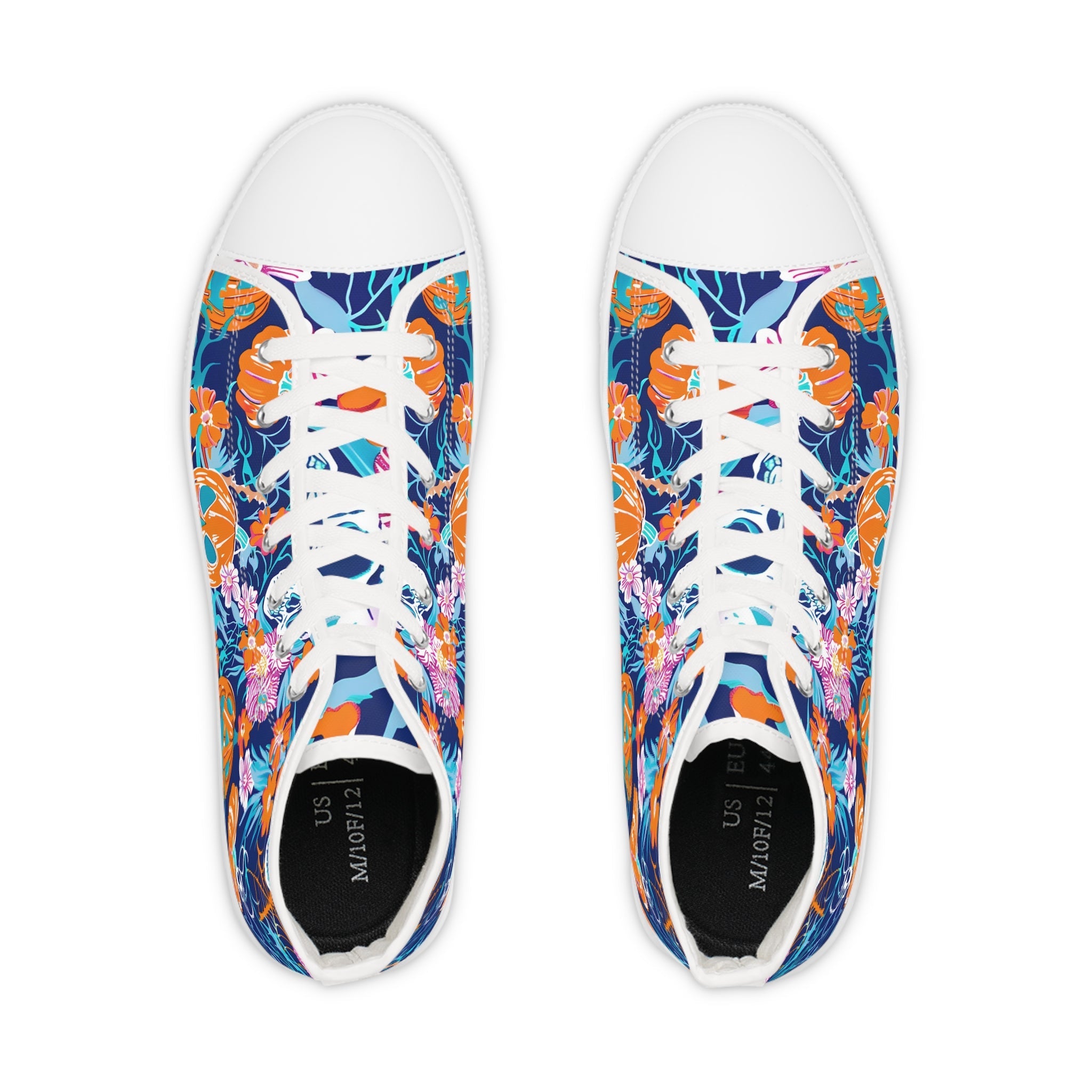 Printify Floral and Pumpkin High-Top Canvas Sneakers 2025