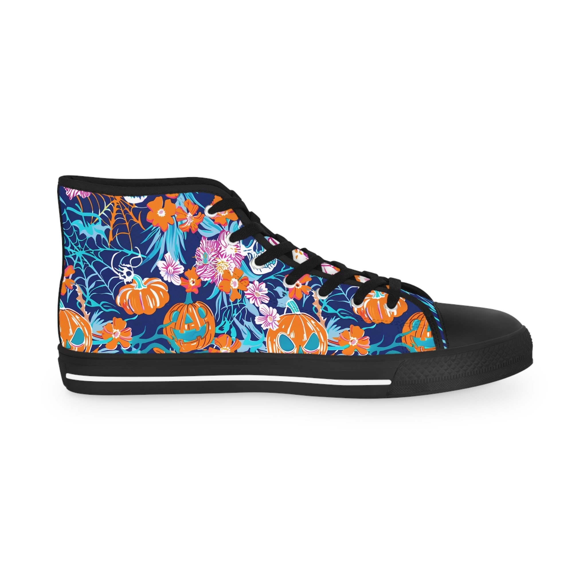 Printify Floral and Pumpkin High-Top Canvas Sneakers 2025