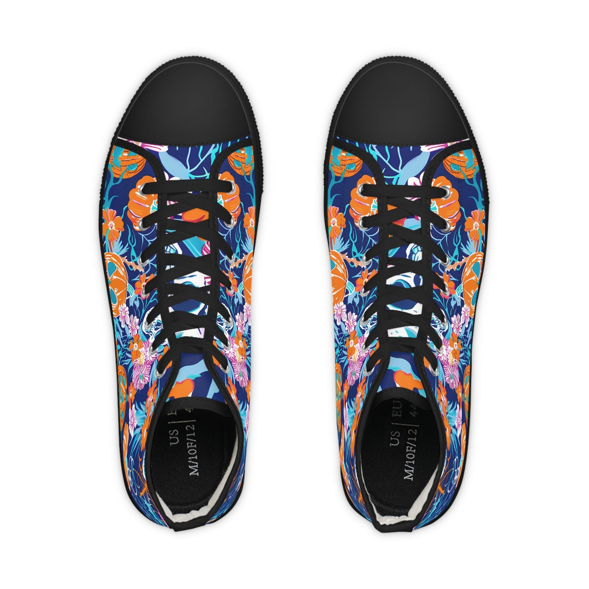 Printify Floral and Pumpkin High-Top Canvas Sneakers 2025