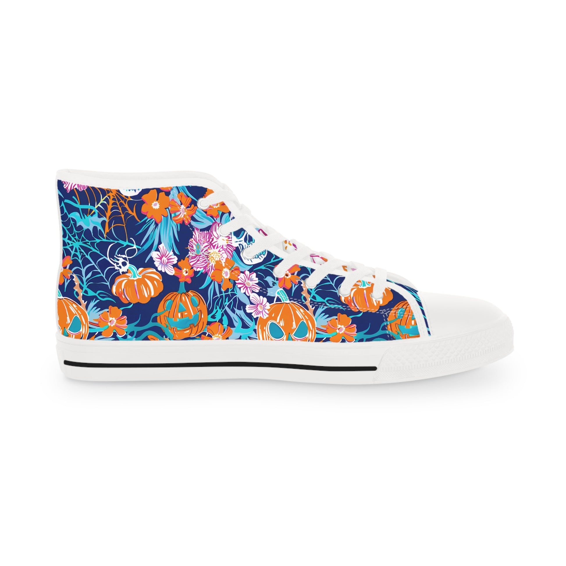 Printify Floral and Pumpkin High-Top Canvas Sneakers 2025