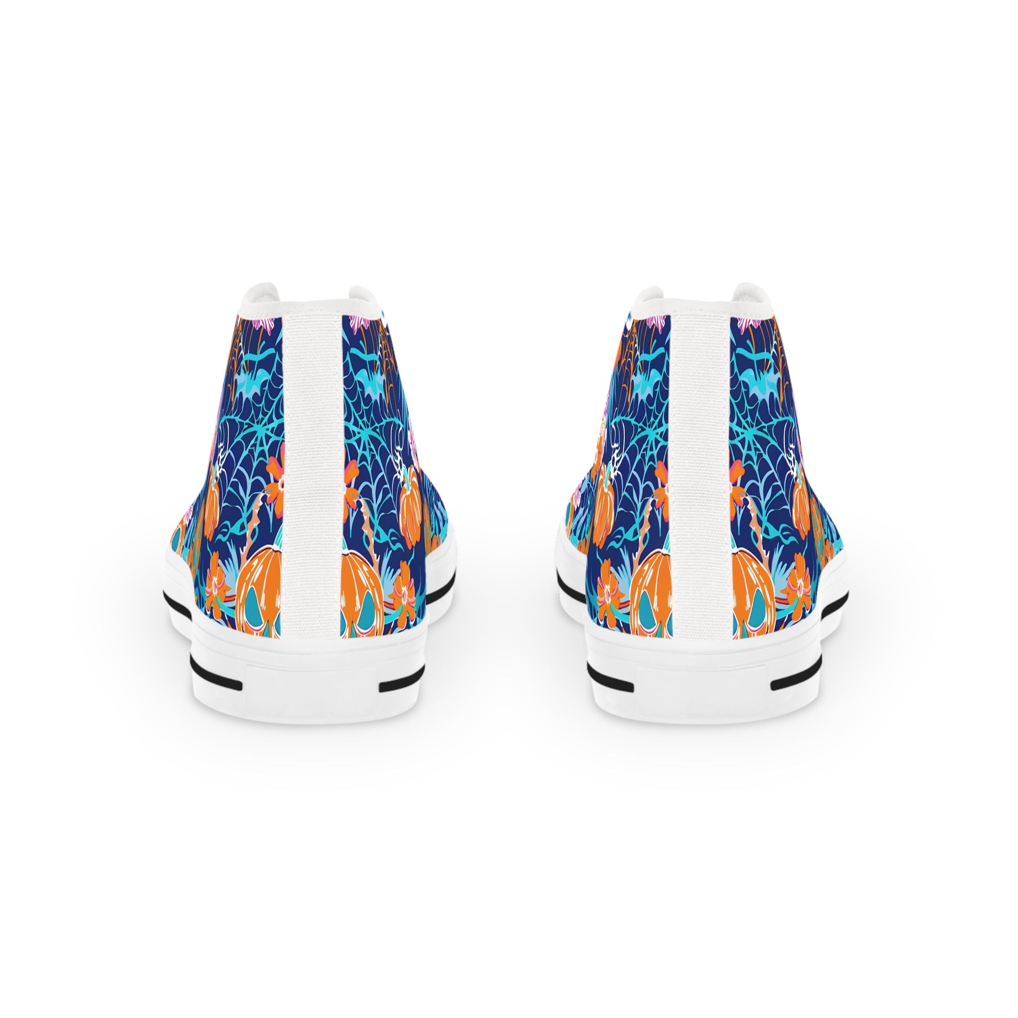 Printify Floral and Pumpkin High-Top Canvas Sneakers 2025