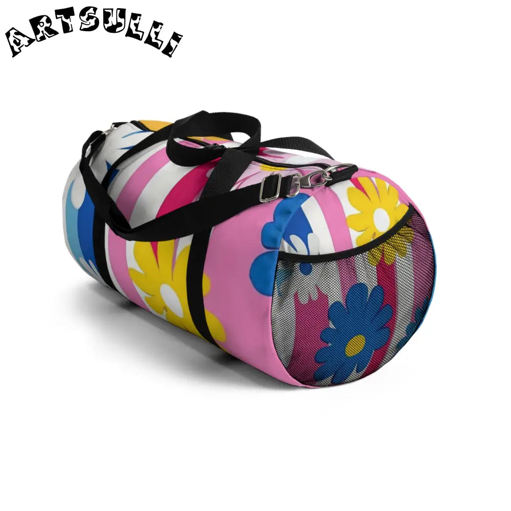 JAKKOUTTHEBXX Floral and Stripes Custom Duffel Bag 2025