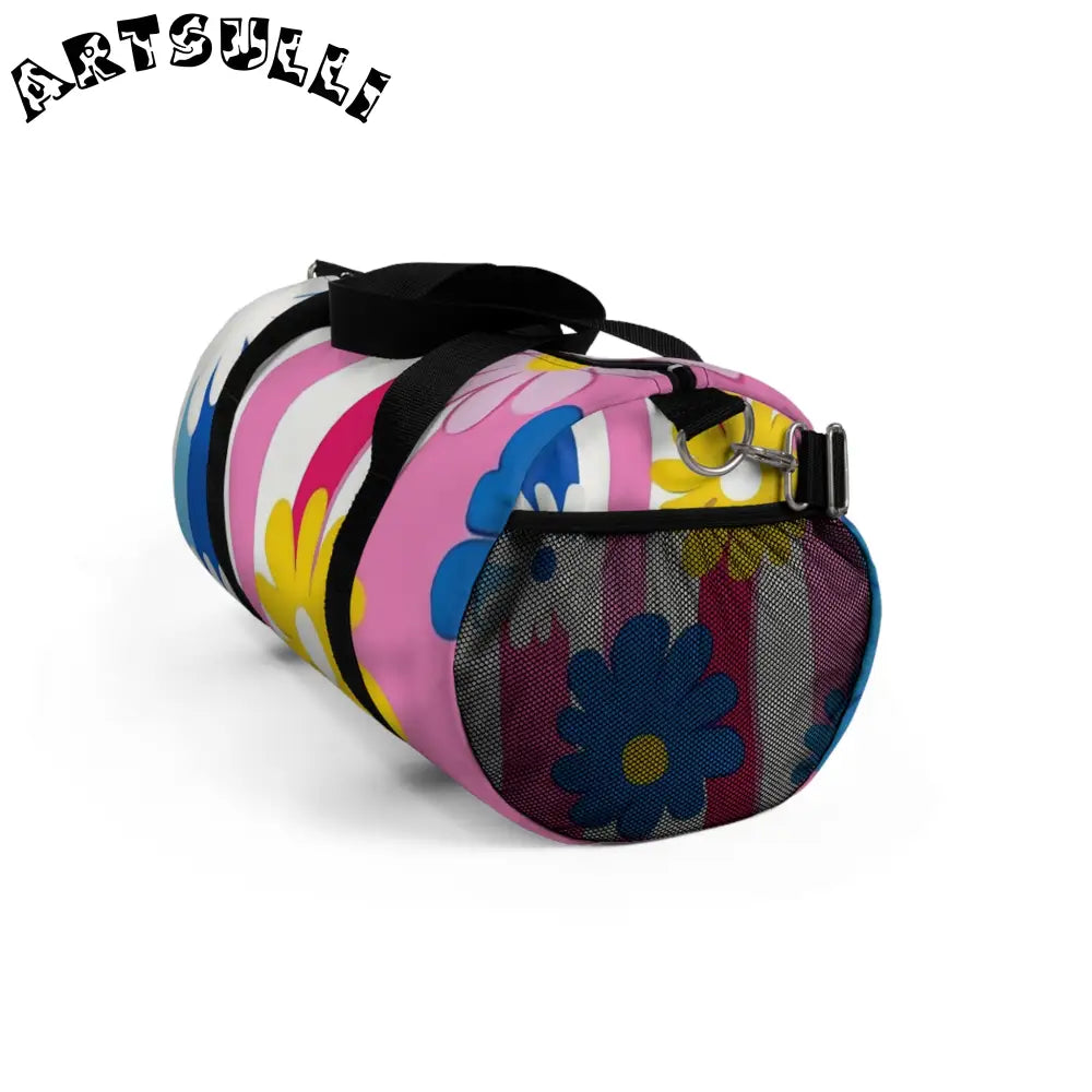 JAKKOUTTHEBXX Floral and Stripes Custom Duffel Bag 2025