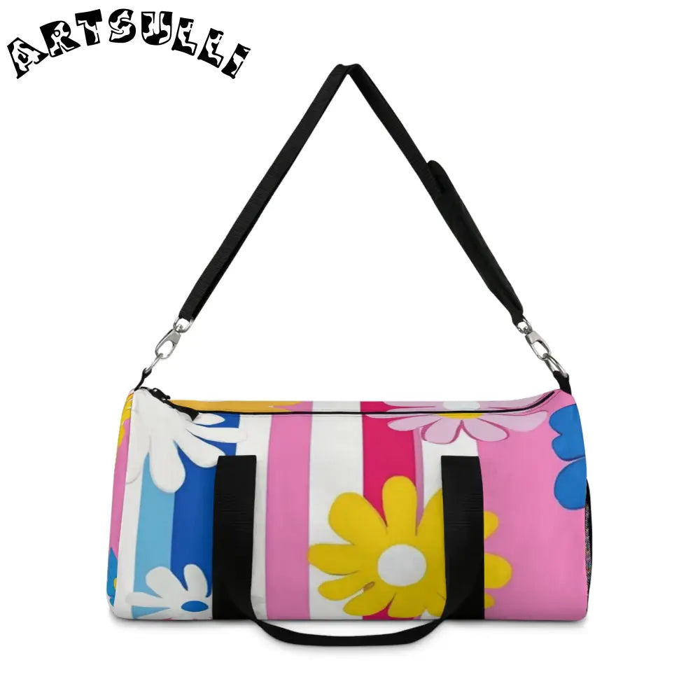 JAKKOUTTHEBXX Floral and Stripes Custom Duffel Bag 2025