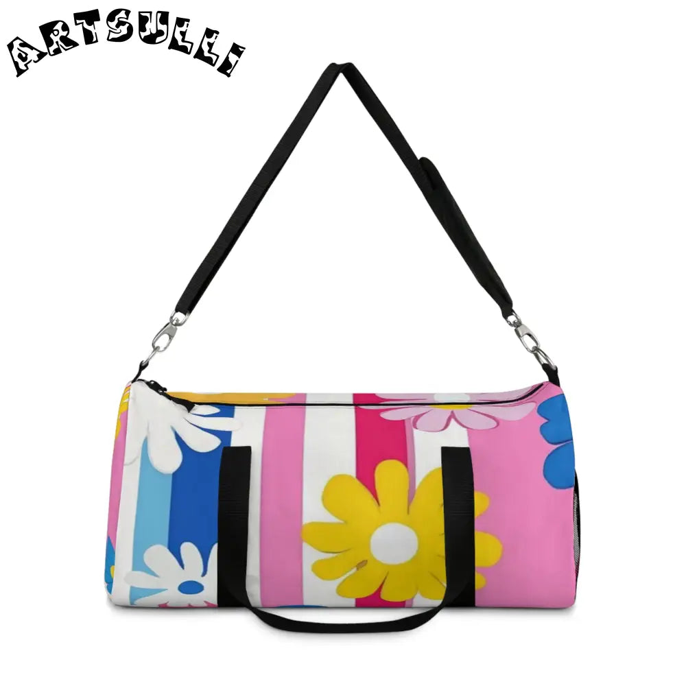 JAKKOUTTHEBXX Floral and Stripes Custom Duffel Bag 2025