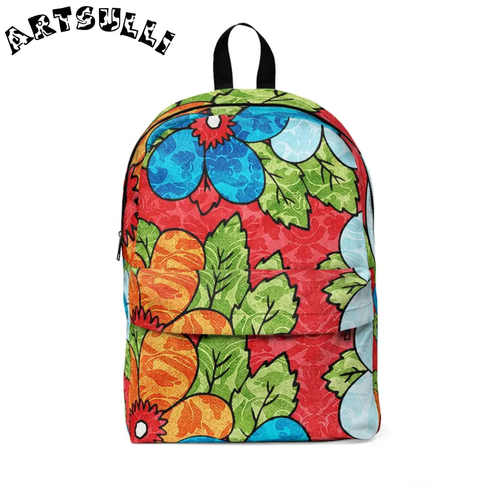 Floral Backpack for All-Day Carrying Comfort, Artsulli - Art is Long, Life is Short, Bags, Size, One size, , , , , 19621443438117992997