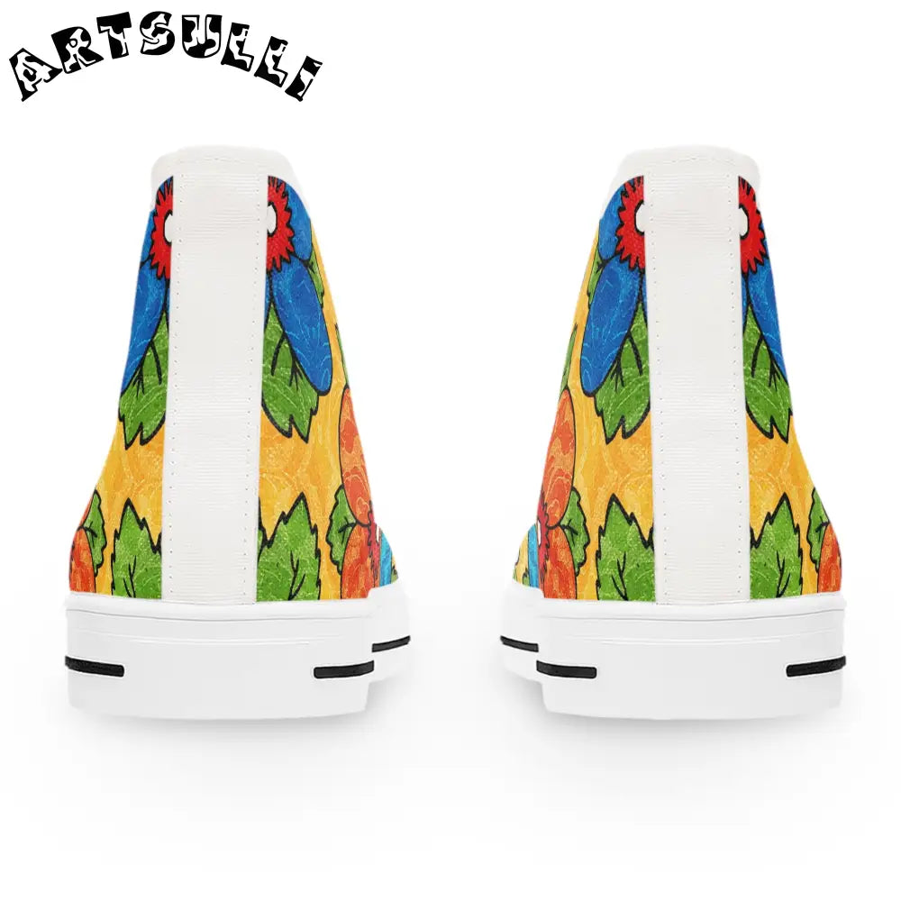 JAKKOUTTHEBXX Floral Breathable Canvas Womens High Tops 2025