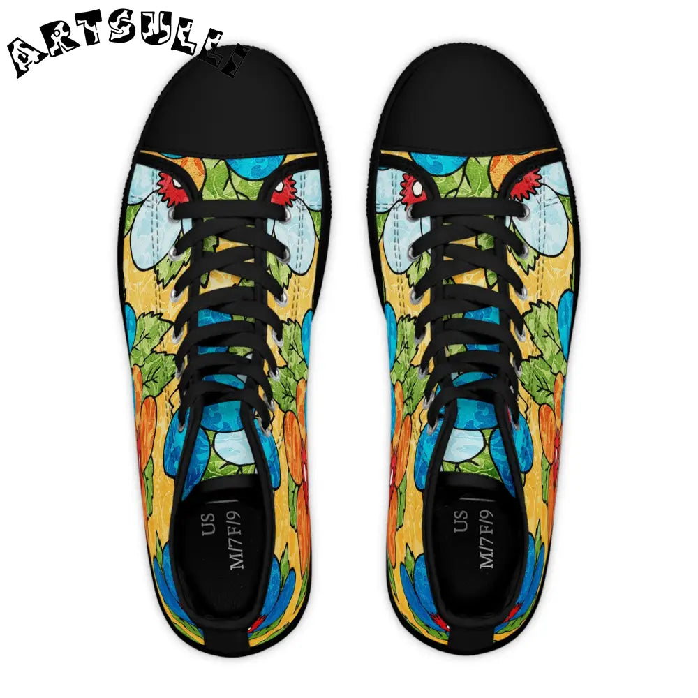 JAKKOUTTHEBXX Floral Breathable Canvas Womens High Tops 2025