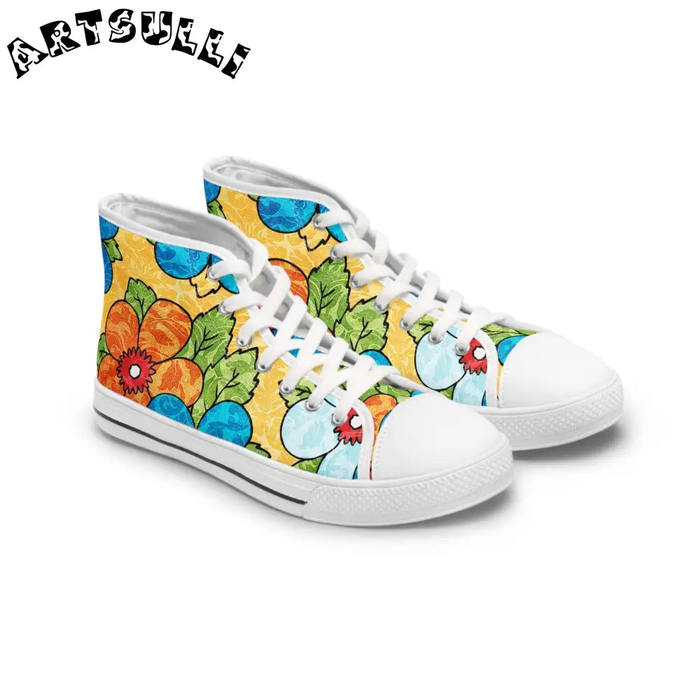 JAKKOUTTHEBXX Floral Breathable Canvas Womens High Tops 2025