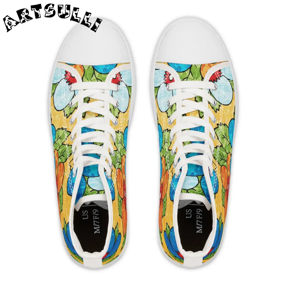 JAKKOUTTHEBXX Floral Breathable Canvas Womens High Tops 2025