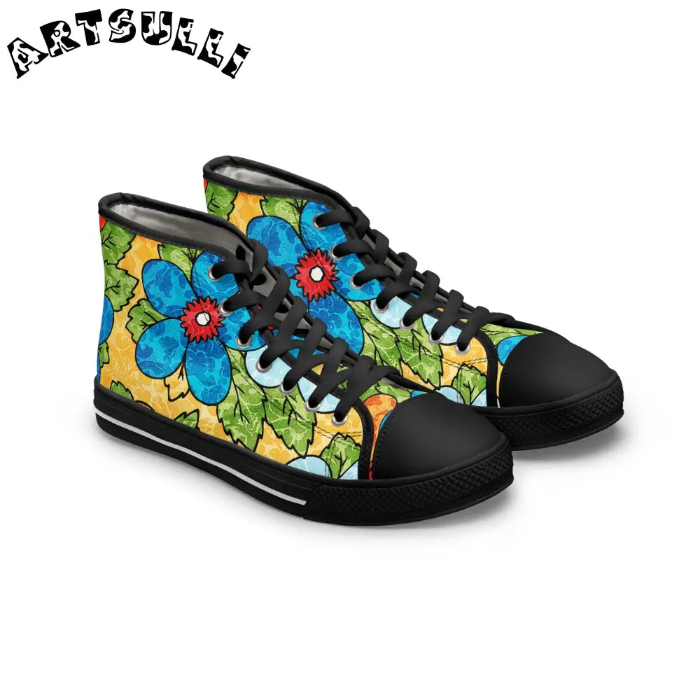 JAKKOUTTHEBXX Floral Breathable Polyester Canvas Women’s High Tops 2025