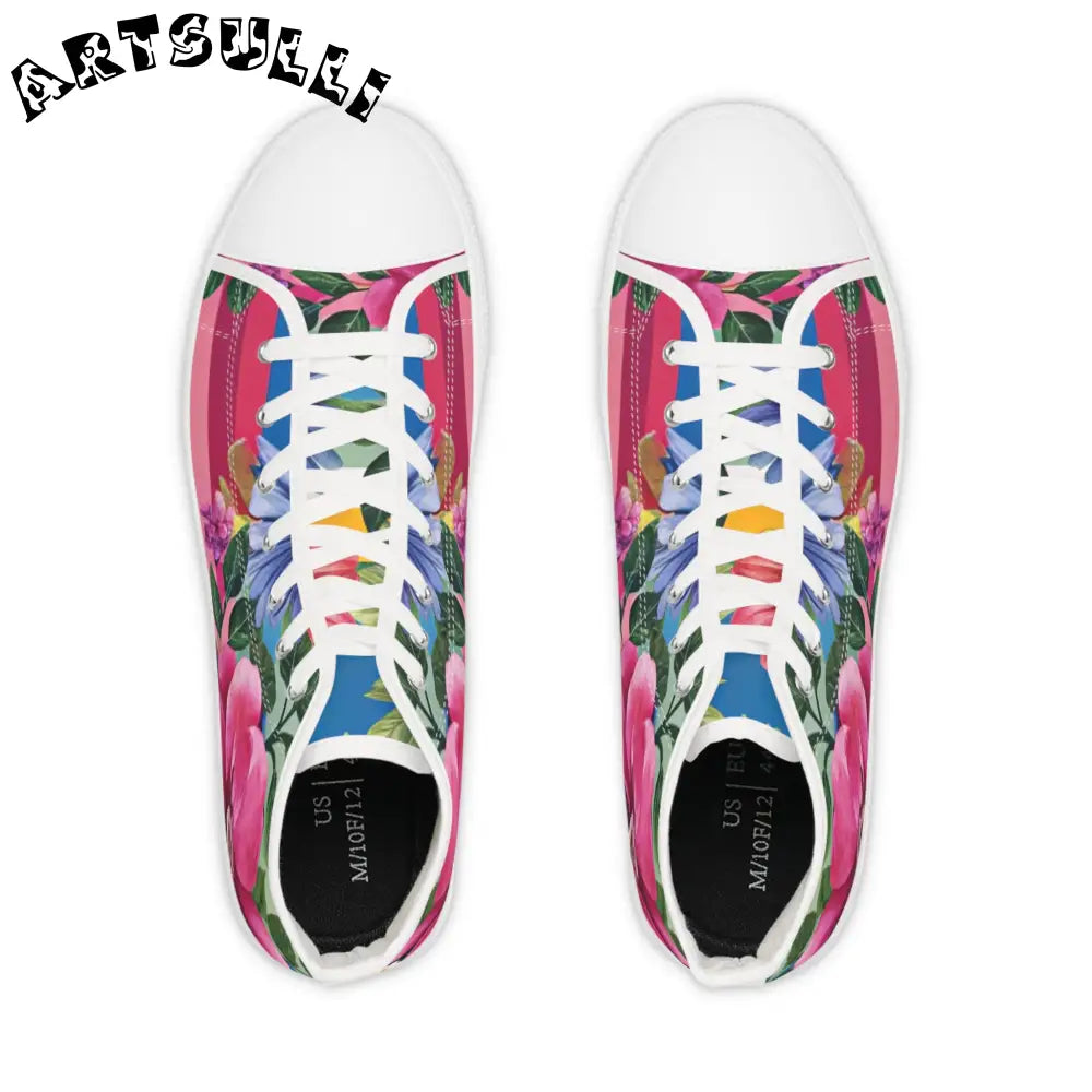 JAKKOUTTHEBXX Floral Canvas High Tops for Men 2025