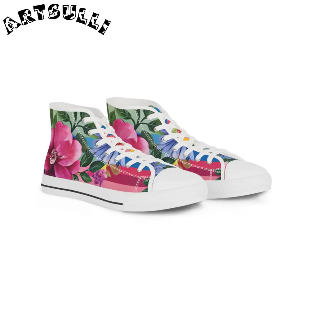 JAKKOUTTHEBXX Floral Canvas High Tops for Men 2025