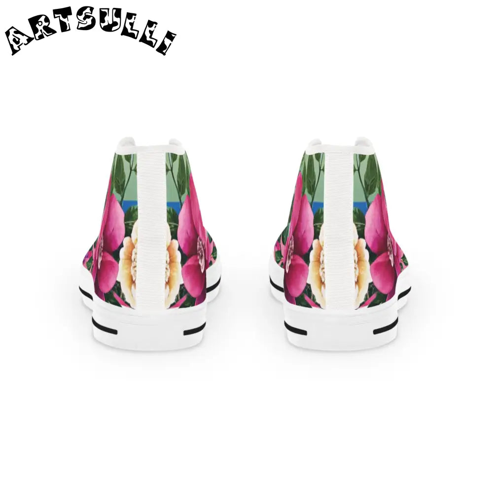 JAKKOUTTHEBXX Floral Canvas High Tops for Men 2025