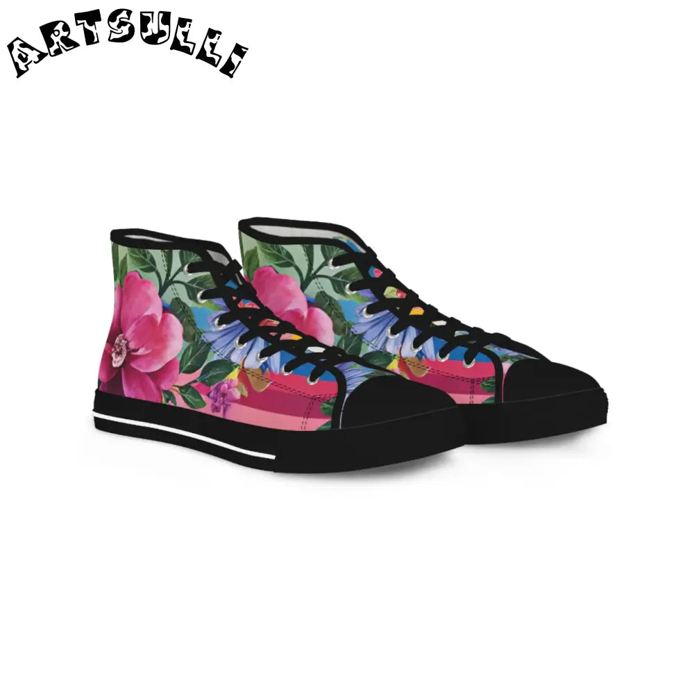 JAKKOUTTHEBXX Floral Canvas High Tops for Men 2025