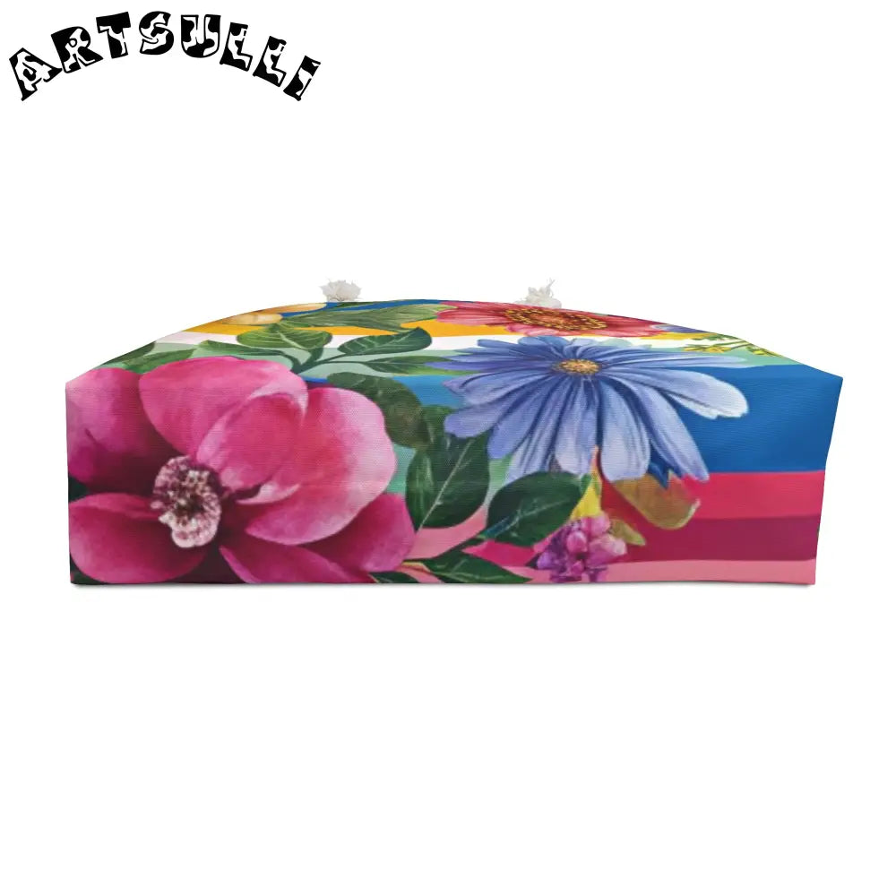 Floral Canvas Weekender Tote, Artsulli - Art is Long, Life is Short, Bags, , , , , , , 