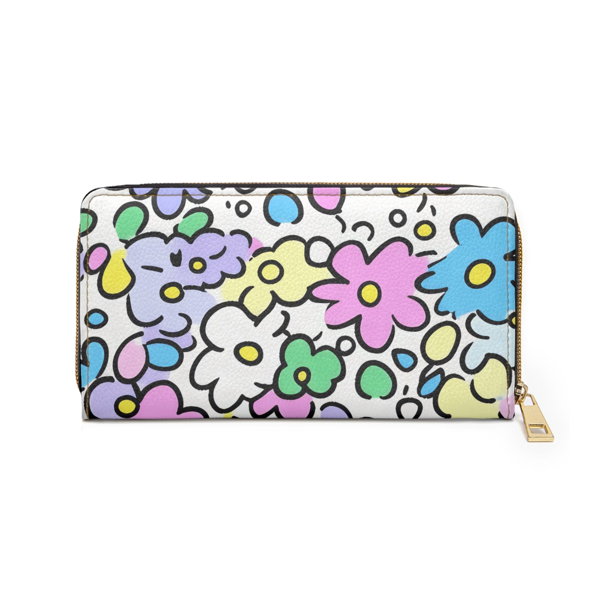 Floral Cartoon Wallet for Credit Cards, Artsulli - Art is Long, Life is Short, Accessories, , , , , , , 
