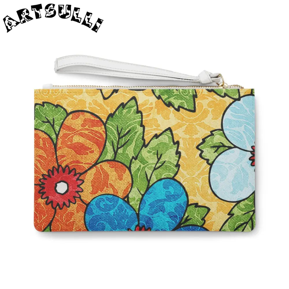 Floral Custom Clutch Bag for Everyday Essentials, Artsulli - Art is Long, Life is Short, Bags, , , , , , , 