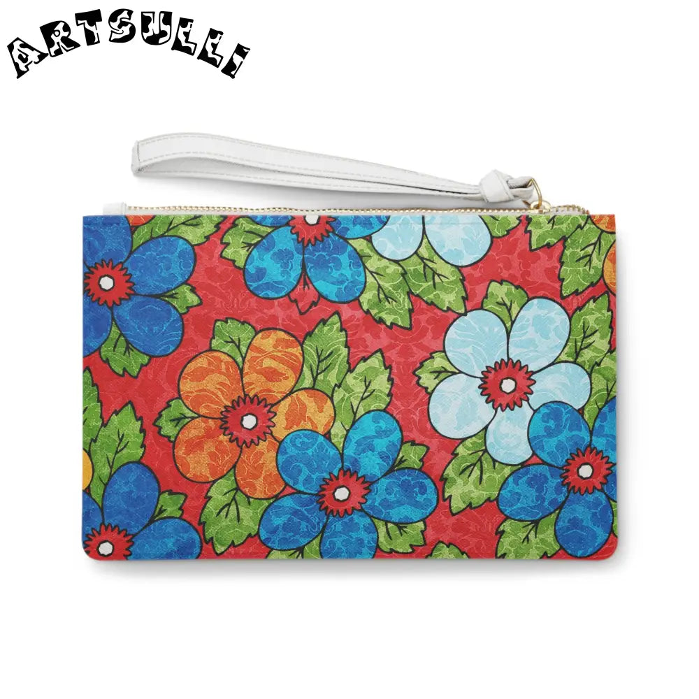 Floral Custom Clutch Bag for Everyday Essentials, Artsulli - Art is Long, Life is Short, Bags, , , , , , , 